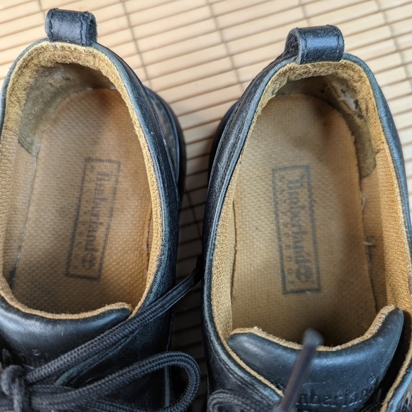 TIMBERLAND Waterproof Mens Size 8 1/2 M Black Leather Oxford Shoes 95504